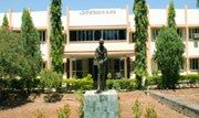 The Gandhigram Rural Institute campus with the statue of Mahatma Gandhi